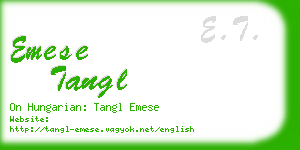 emese tangl business card